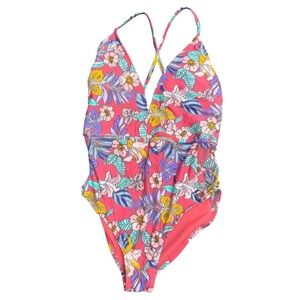 No boundaries Floral women’s one piece Swimwear 1X tropical vacation summer